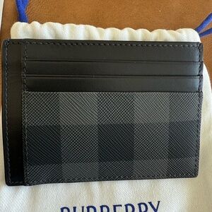 Burberry Checkered Black Card Holder